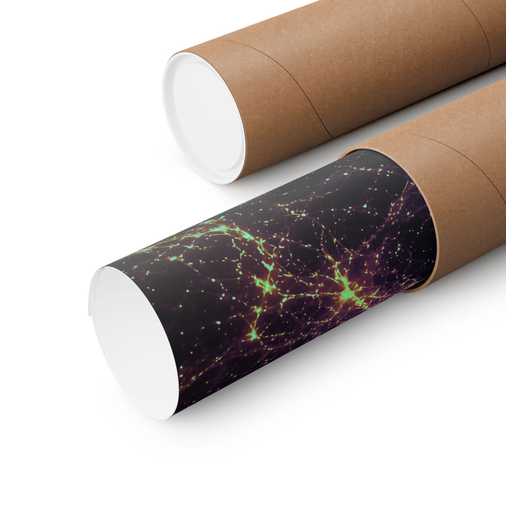 Neon Mycelium - Holographic Poster