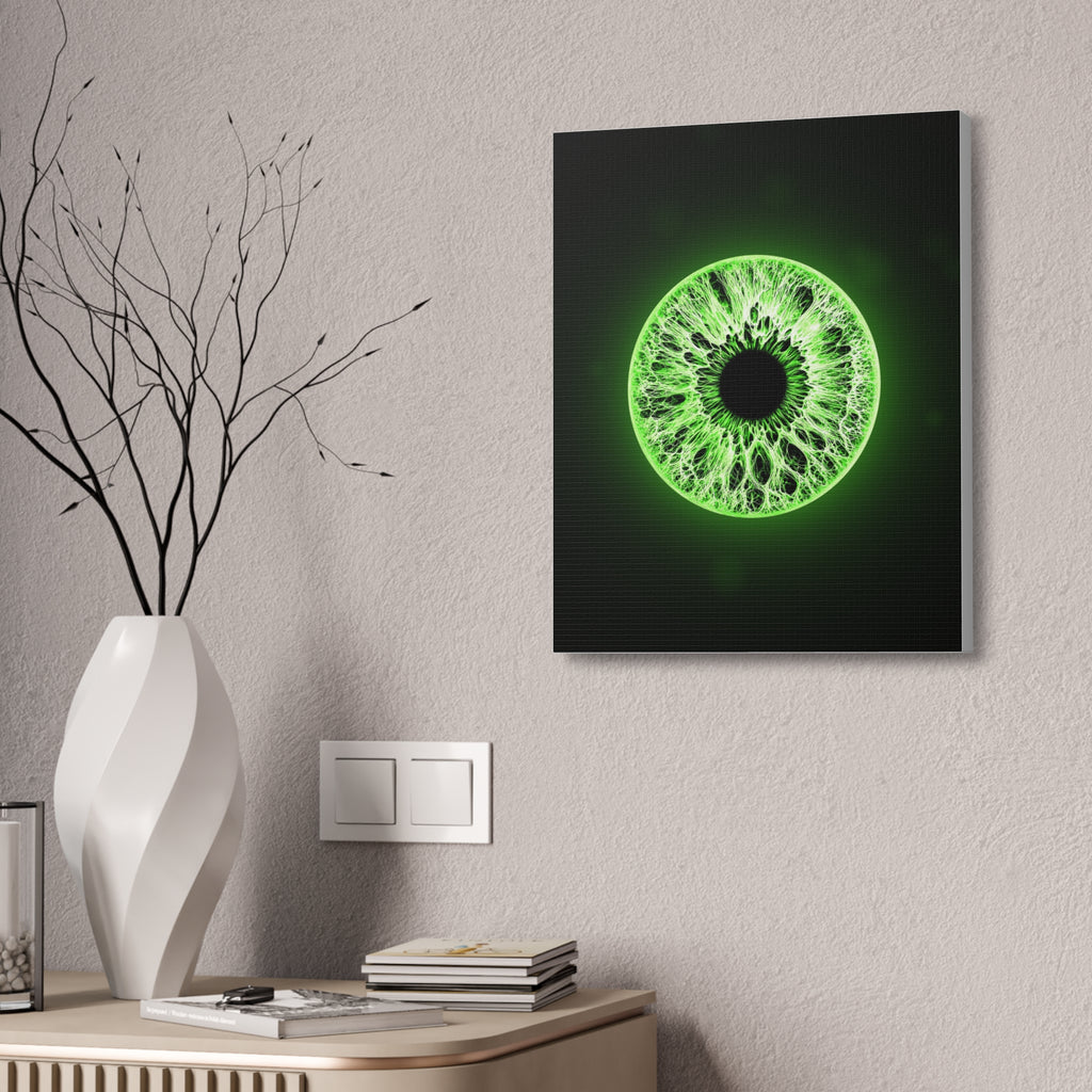 BLXNTT Iris – Lace Web Lime Shock Glossy Canvas
