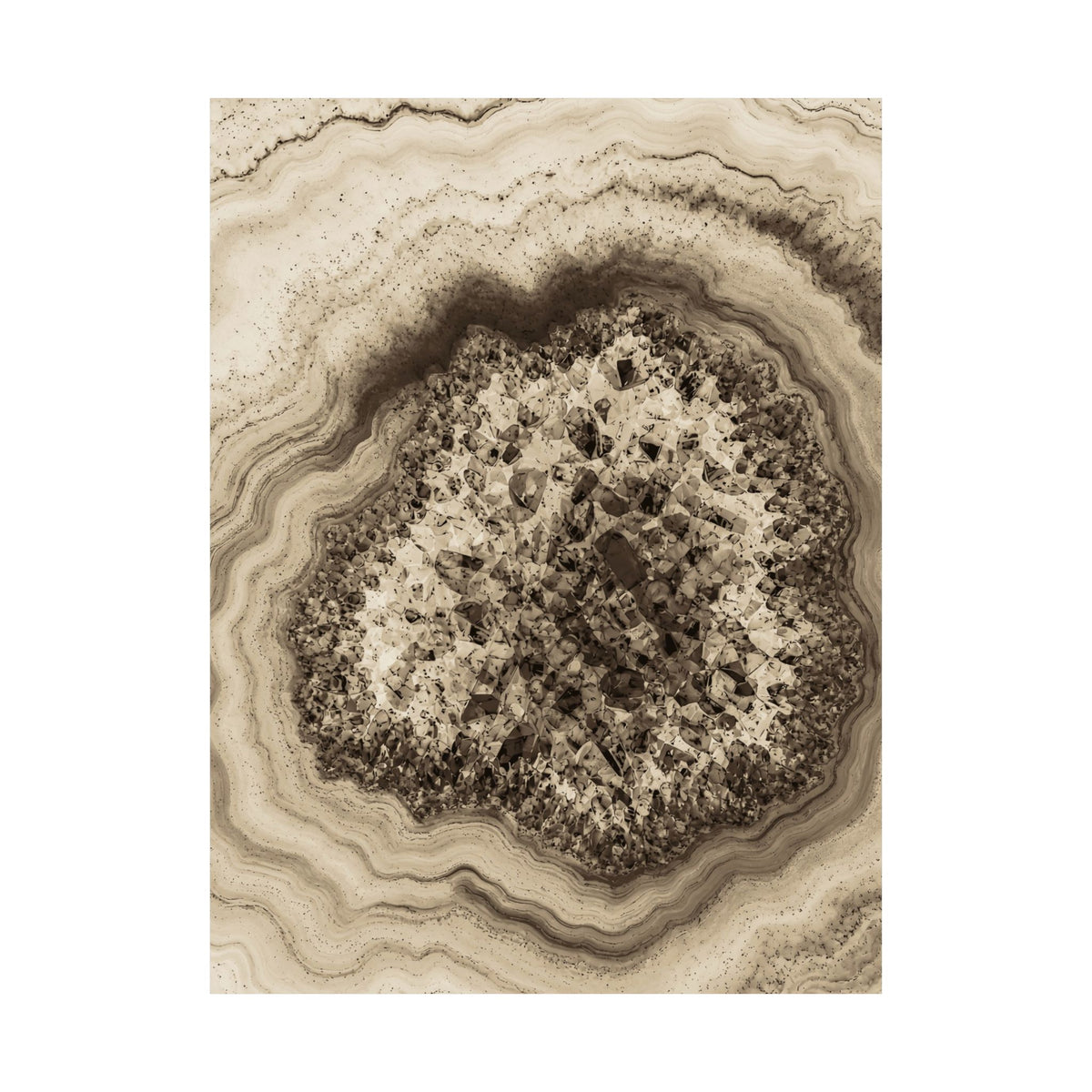 Geode Core - Ink on Paper Poster