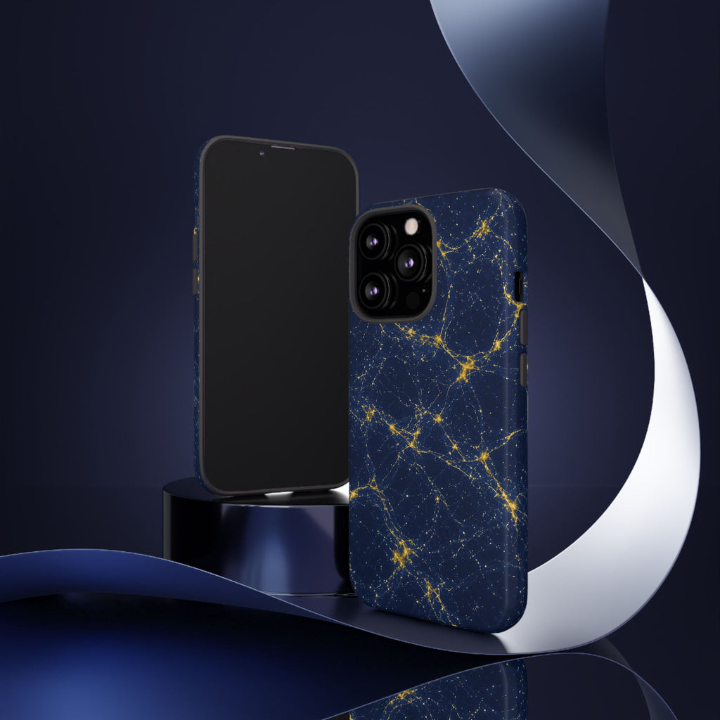 Neon Mycelium - Mustard Navy Phone Case