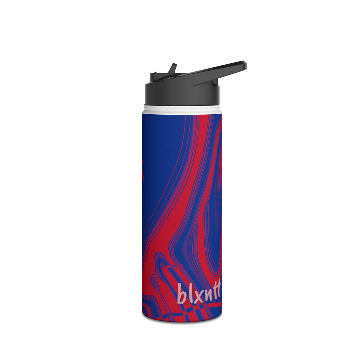 Royal Blue & Red Trippy Football Water Bottle