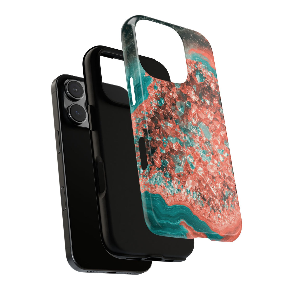 Geode Core - Coral Teal Phone Case