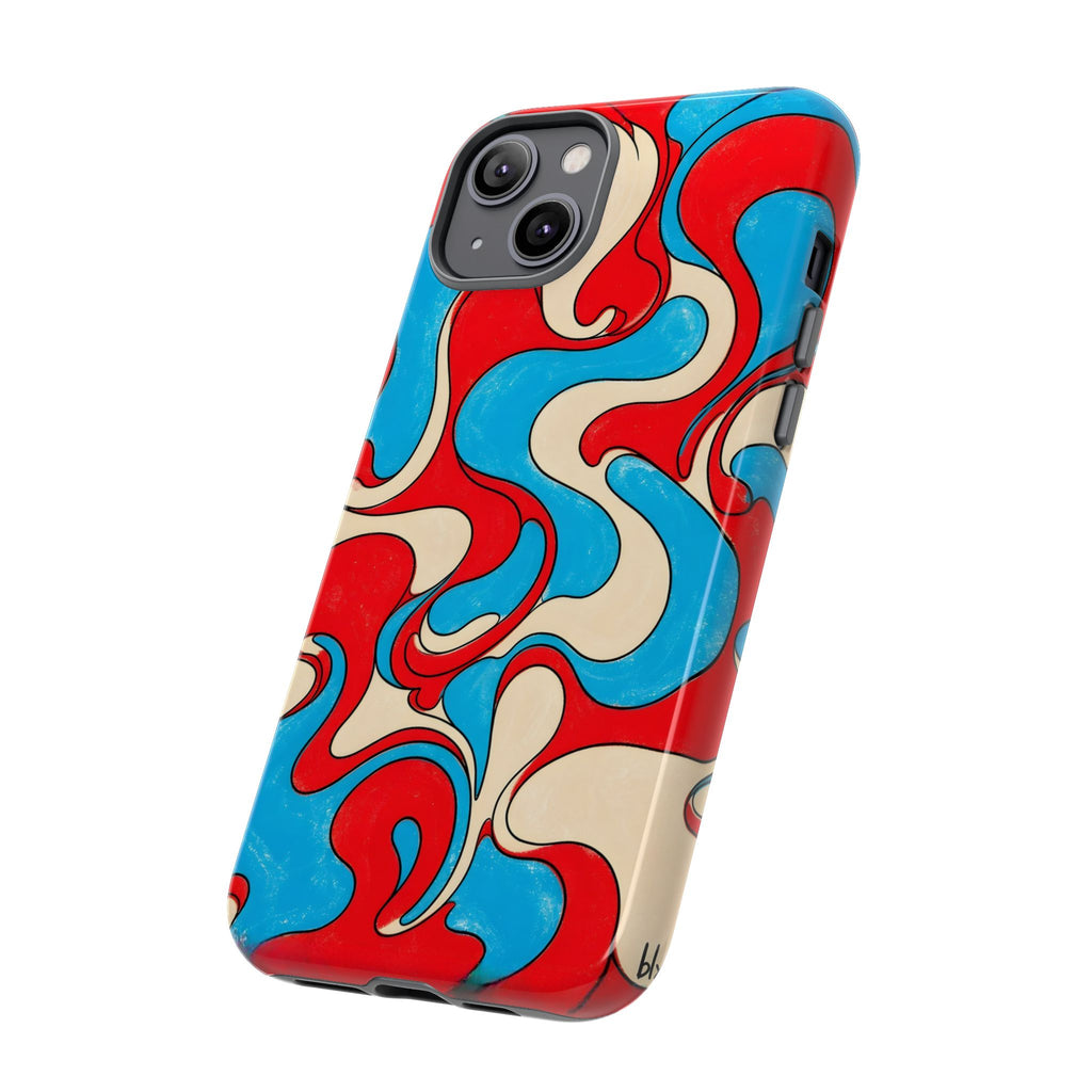 Fillmore Flow - Red, Cyan & Cream Phone Case