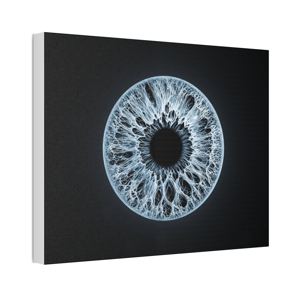 BLXNTT Iris – Lace Web Ice Blue Glossy Canvas