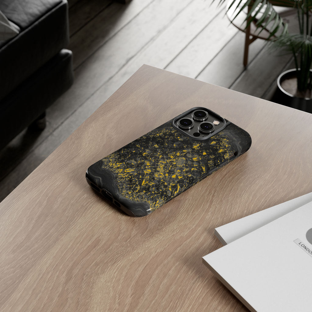 Geode Core - Mono Gold Spark Phone Case