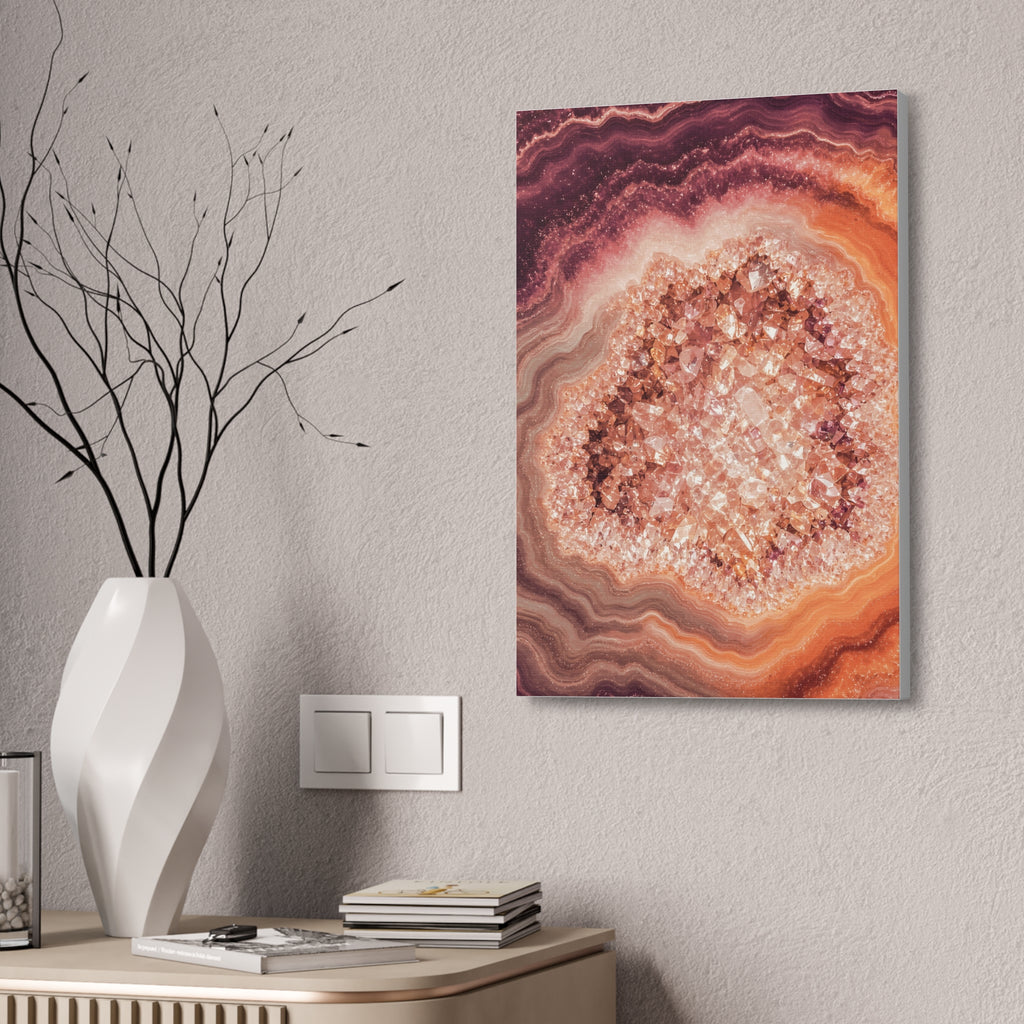 Geode Core - Peach Sorbet Glossy Canvas