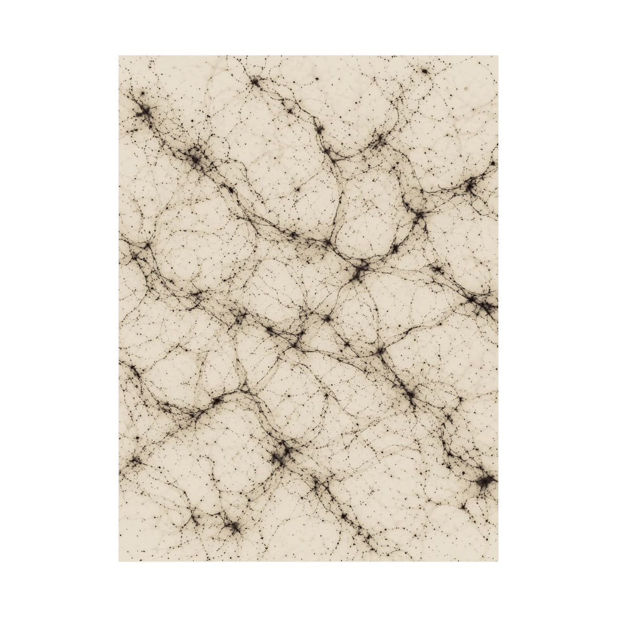 Neon Mycelium - Ink on Paper Poster