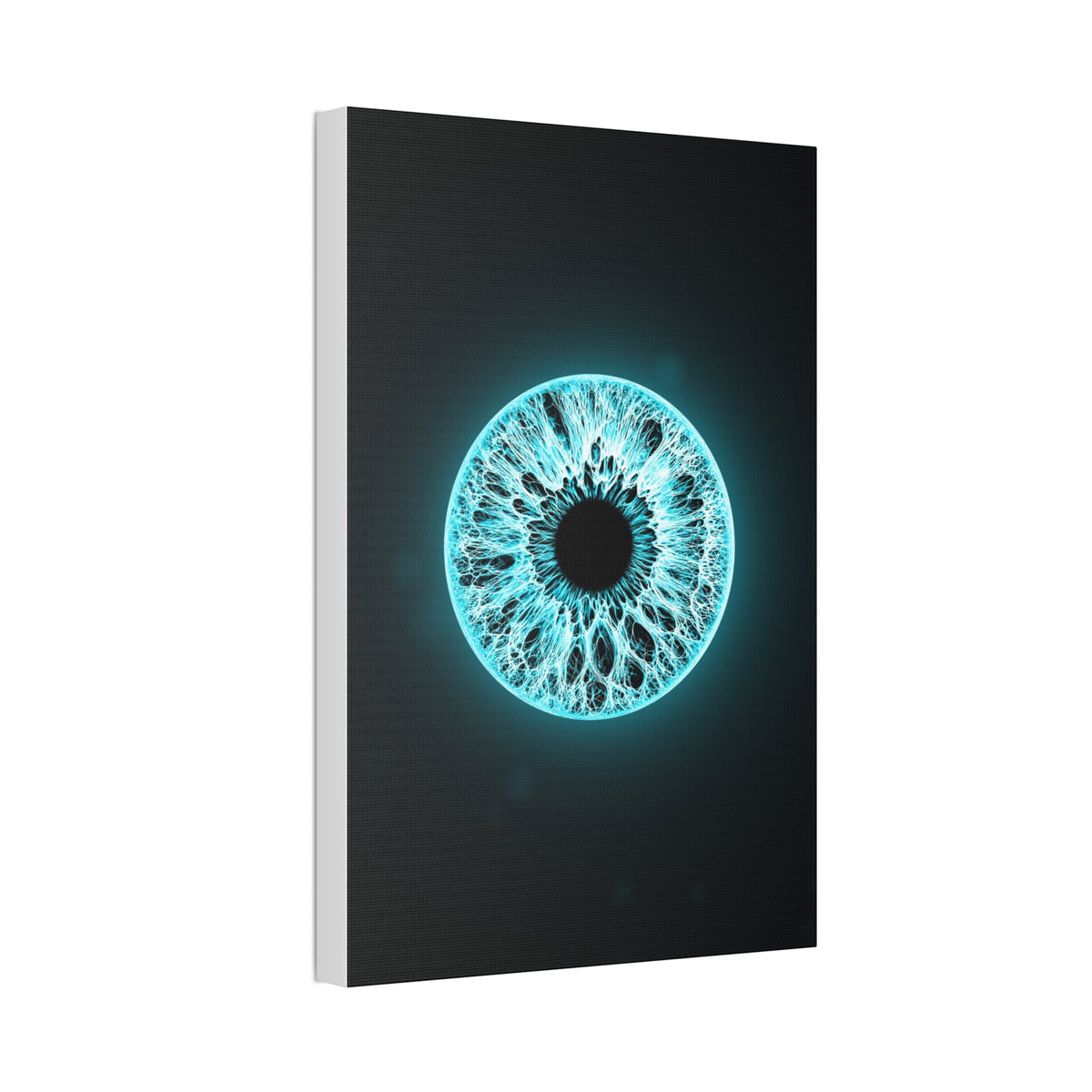 BLXNTT Iris – Lace Web Electric Cyan Glossy Canvas