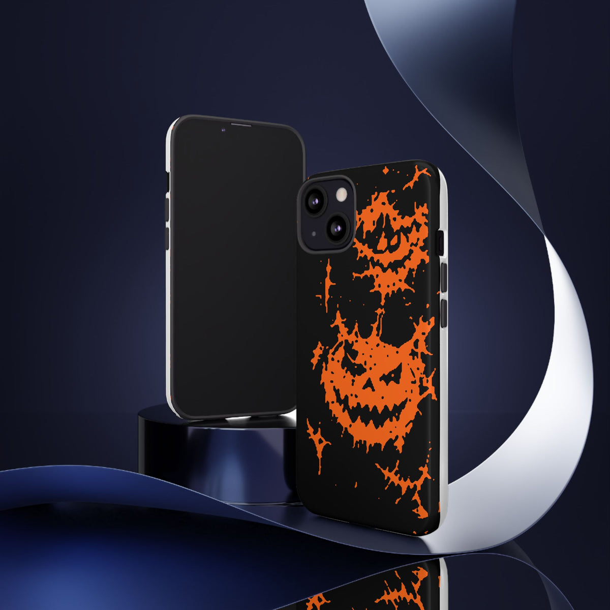 Orange Spiderweb Pumpkin Phone Case