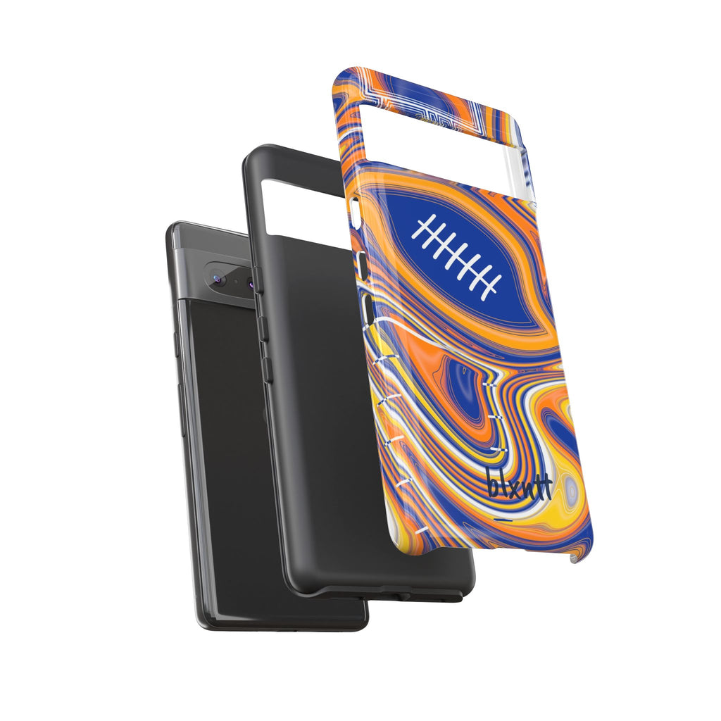 Royal Blue & Yellow Trippy Football Phone Case