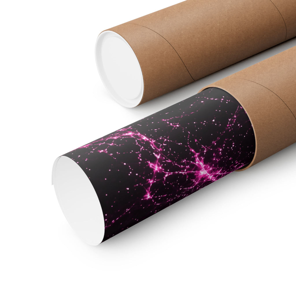 Neon Mycelium - Hot Pink Pulse Poster