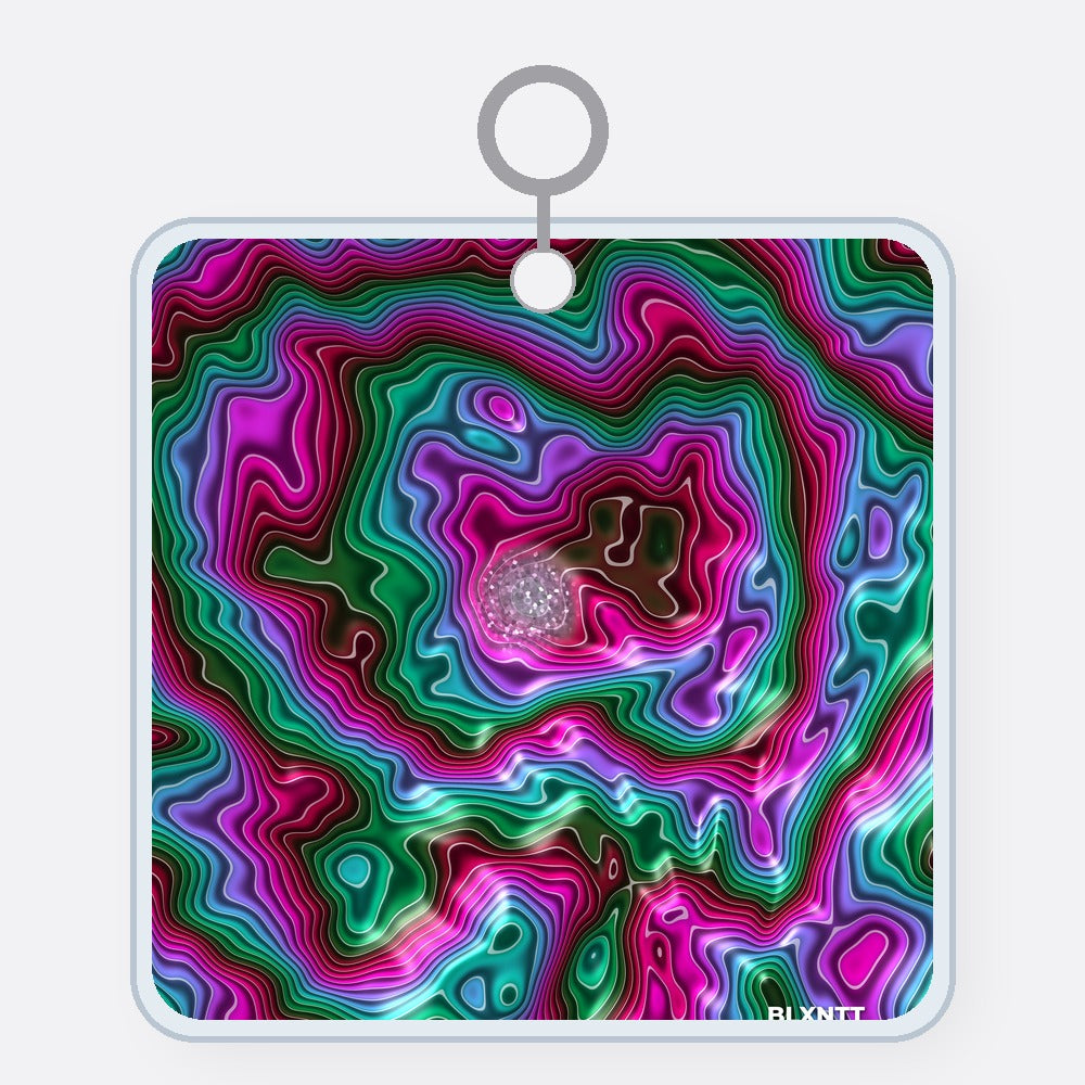 Neon Agate Acrylic Keychain