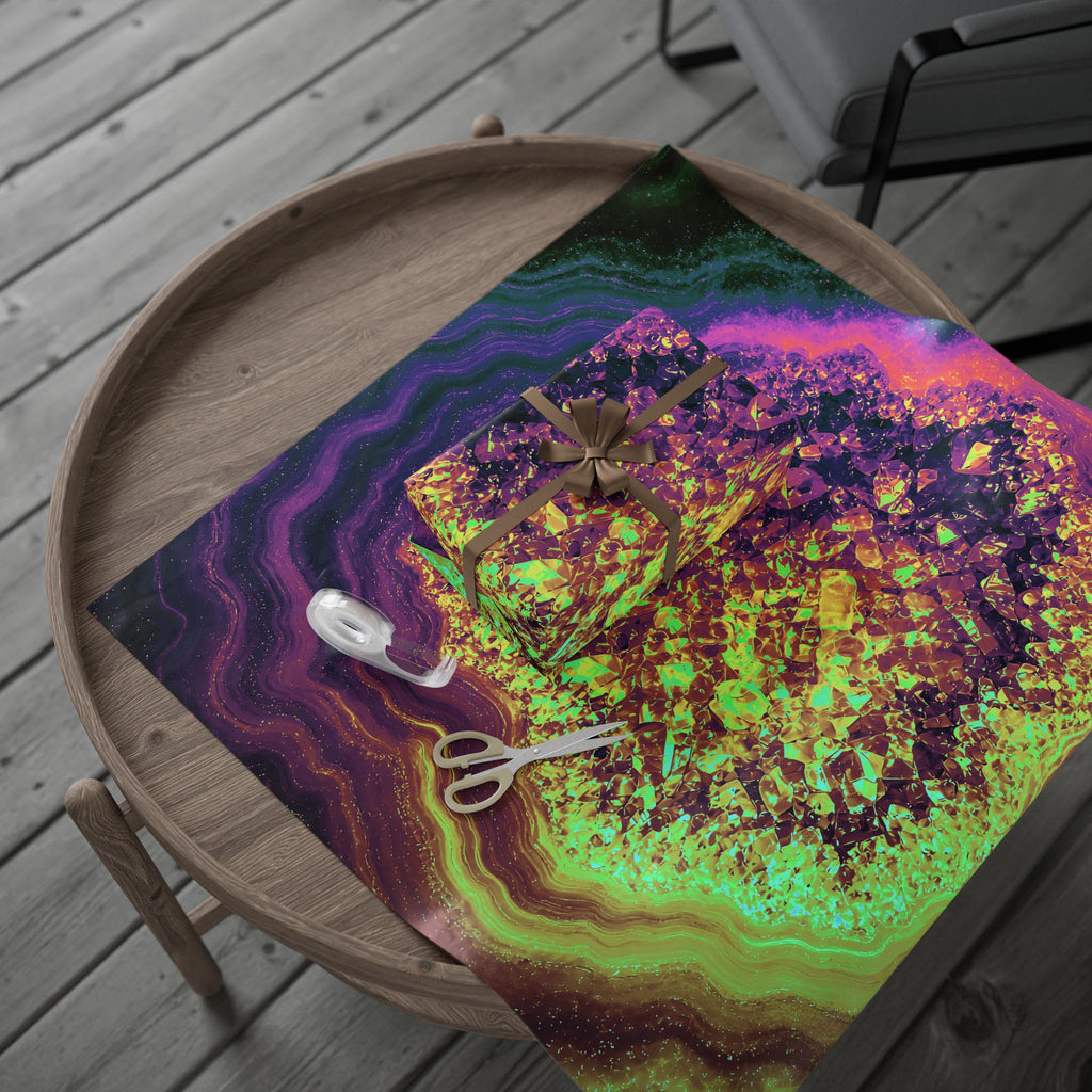 Geode Core - Holographic Wrapping Paper