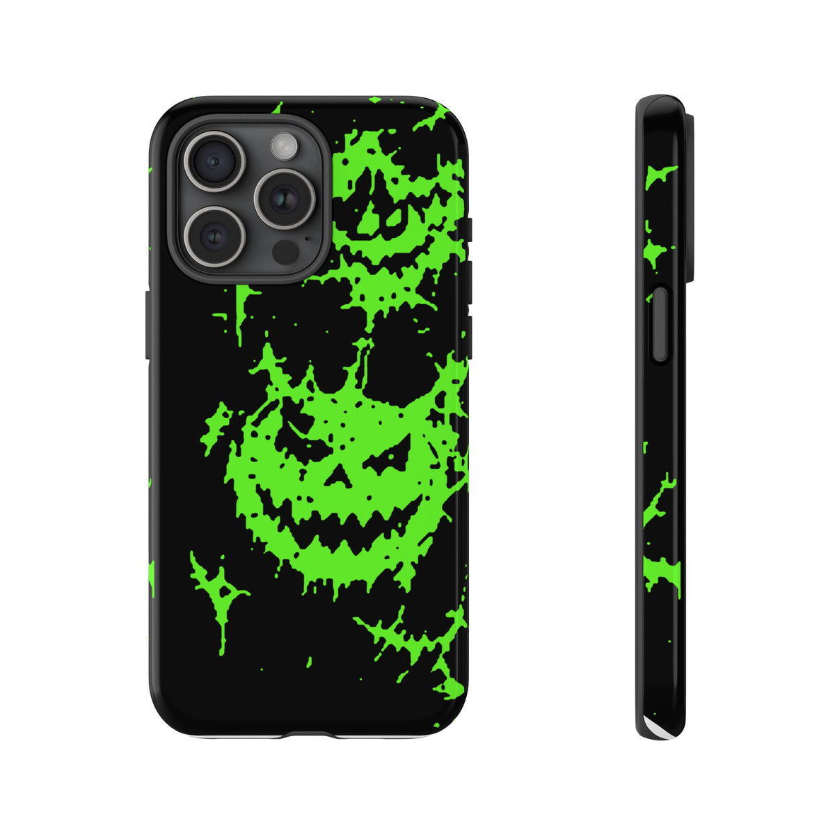 Green Spiderweb Pumpkin Phone Case