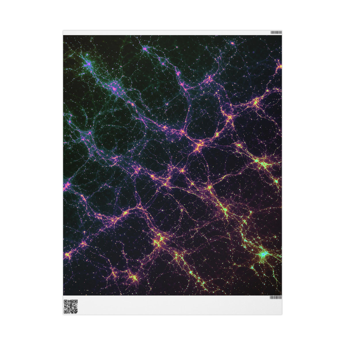 Neon Mycelium - Holographic Wrapping Paper