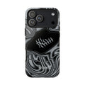 Black & Silver Trippy Football Phone Case