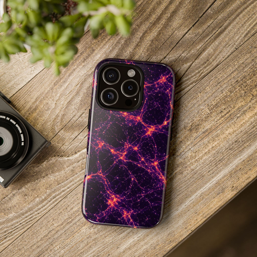 Neon Mycelium - Sunset Synapse Phone Case