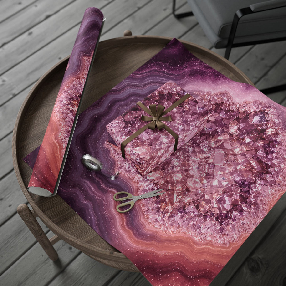 Geode Core - Rose Quartz Wrapping Paper