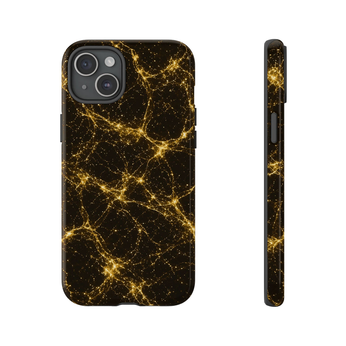 Neon Mycelium - Gold Filigree Phone Case