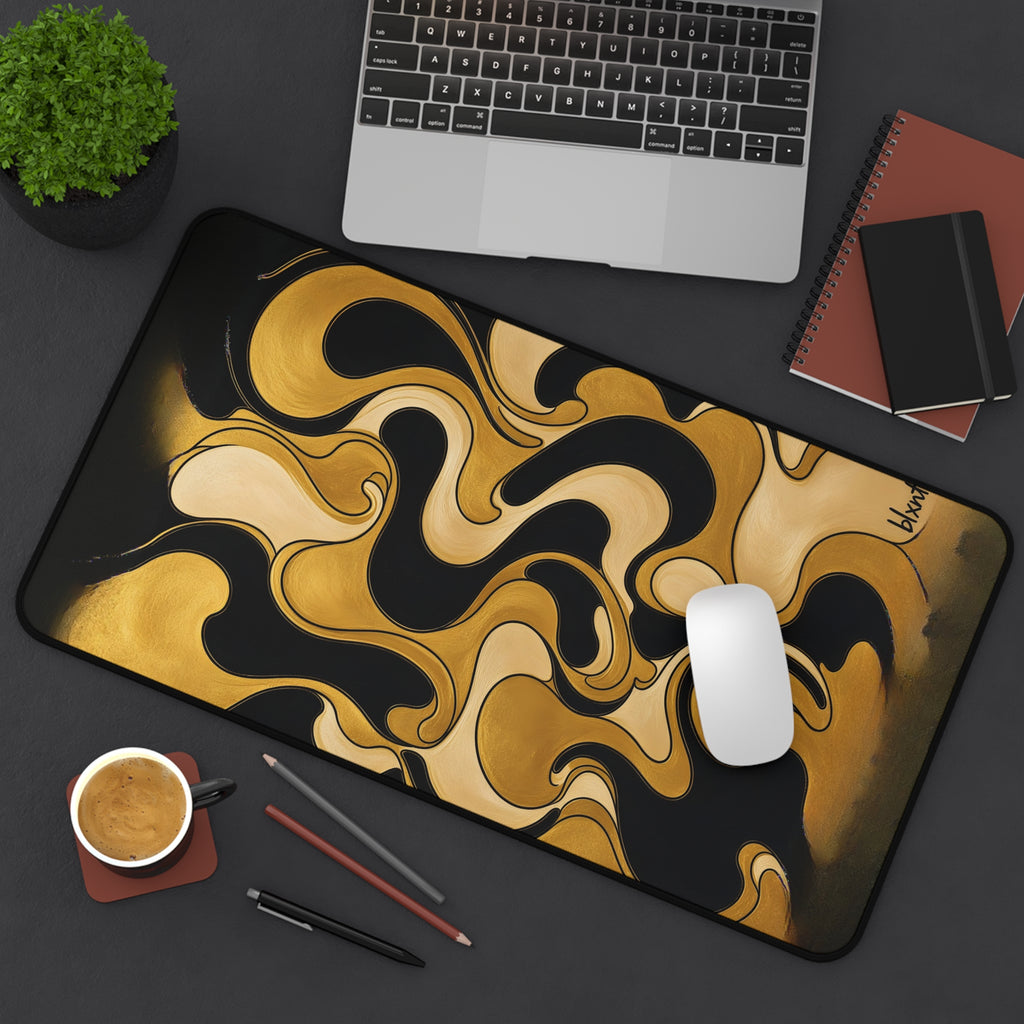 Fillmore Flow - Gold & Black Desk Mat