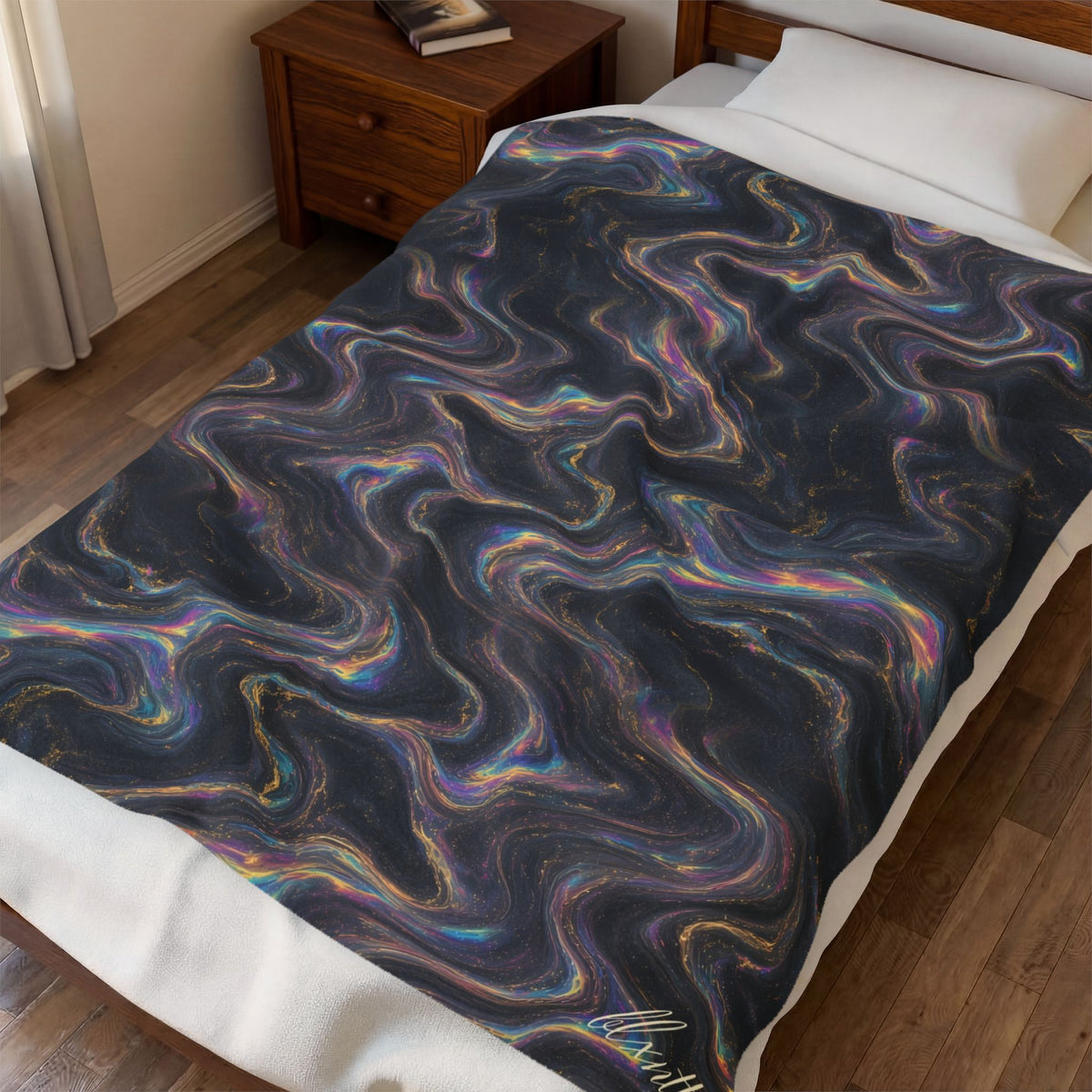 Galaxy Iridescent Marble Blanket