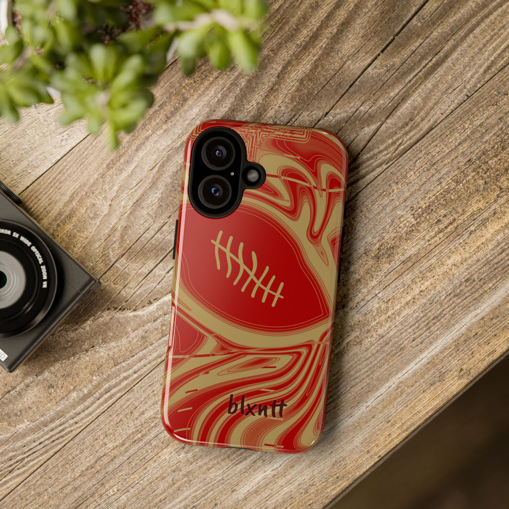 Scarlet & Gold Trippy Football Phone Case