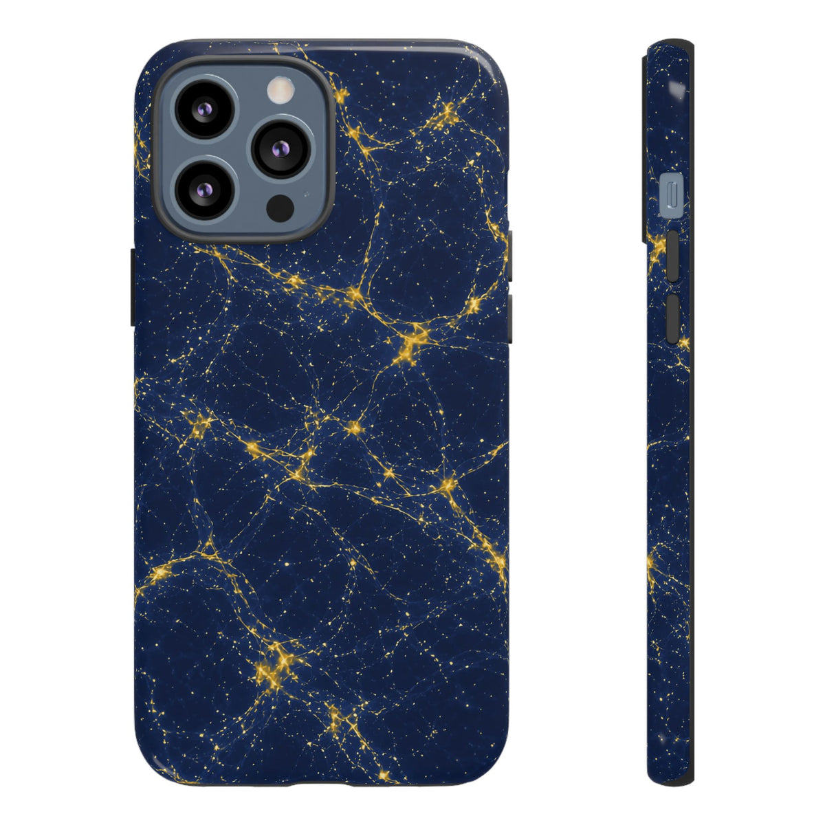 Neon Mycelium - Mustard Navy Phone Case