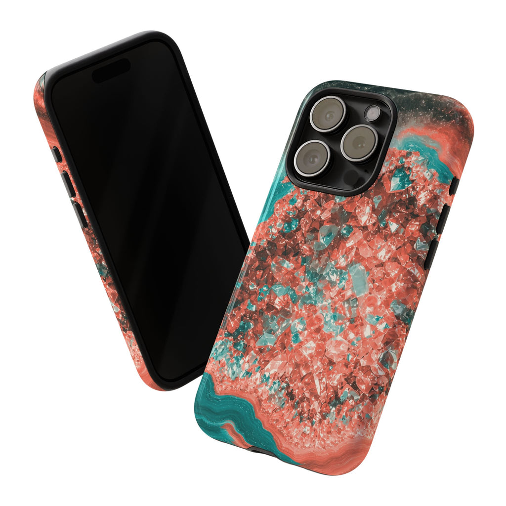 Geode Core - Coral Teal Phone Case