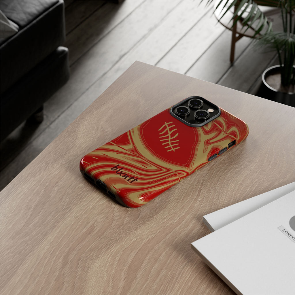Scarlet & Gold Trippy Football Phone Case