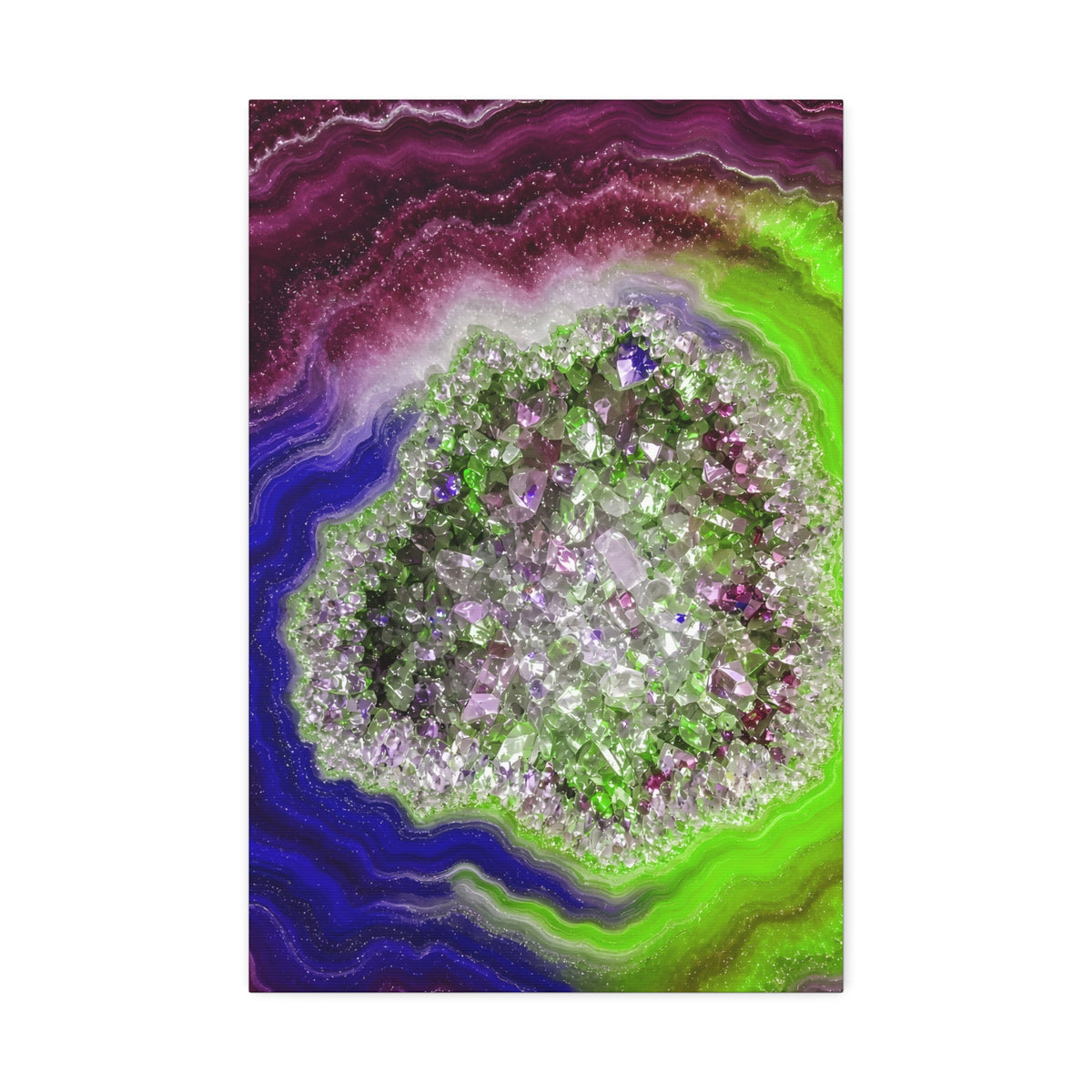 Geode Core - Cosmic Berry Glossy Canvas