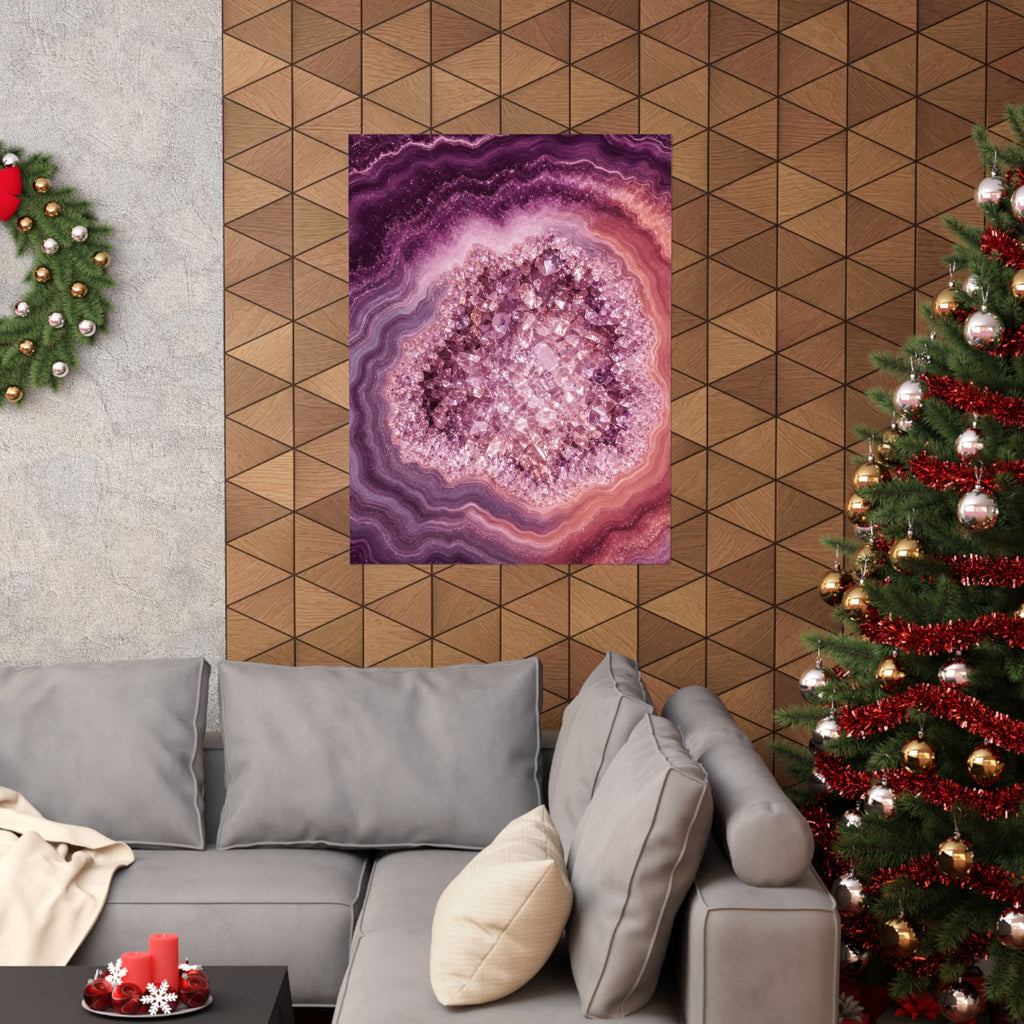 Geode Core - Rose Quartz Poster