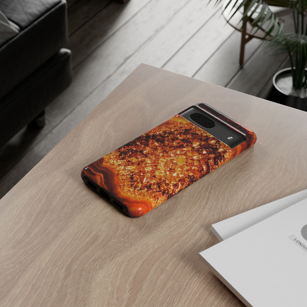 Geode Core - Molten Lava Phone Case