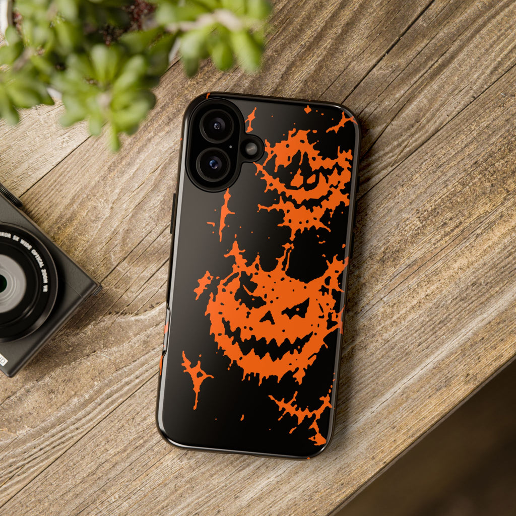 Orange Spiderweb Pumpkin Phone Case