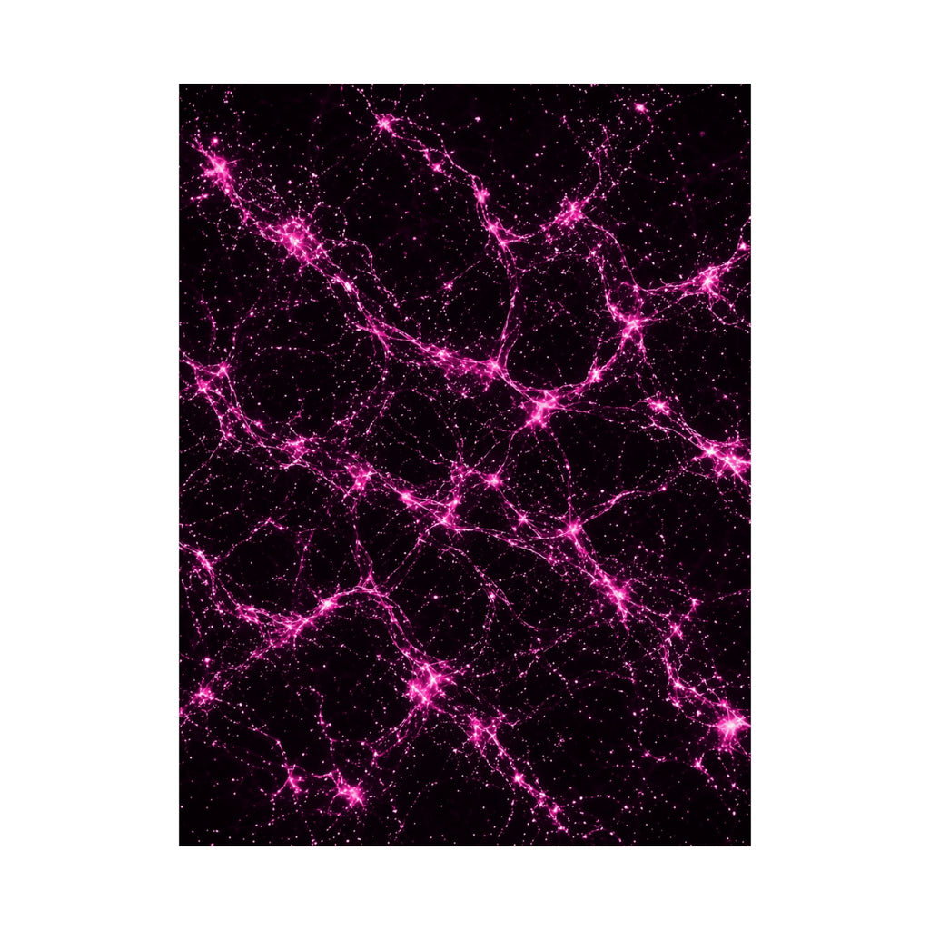 Neon Mycelium - Hot Pink Pulse Poster