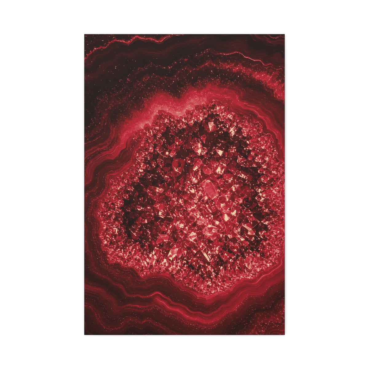 Geode Core - Cherry Cola Glossy Canvas