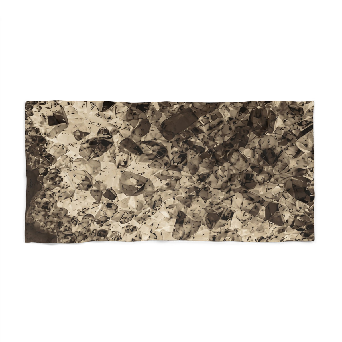 Geode Core - Ink on Paper Beach Towel