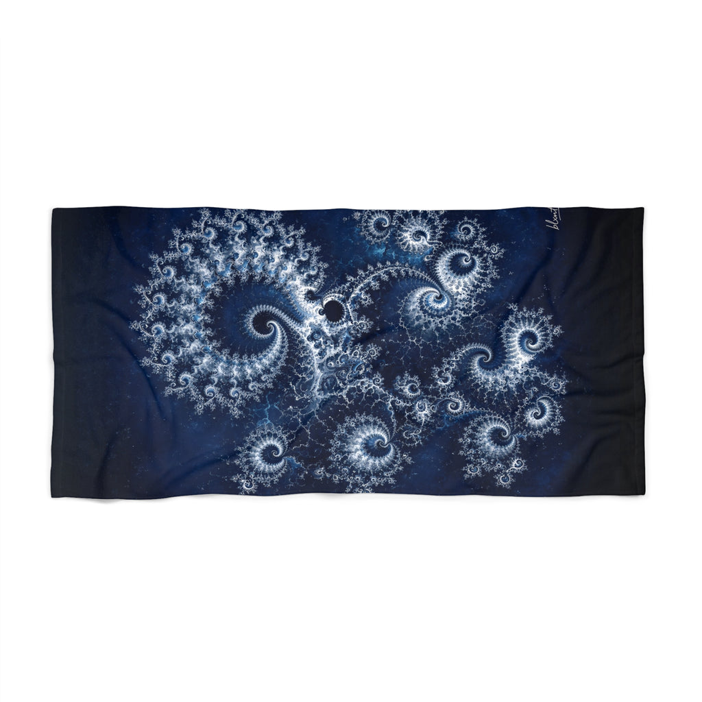 Copper Infinity - Ice Blue & Silver Beach Towel