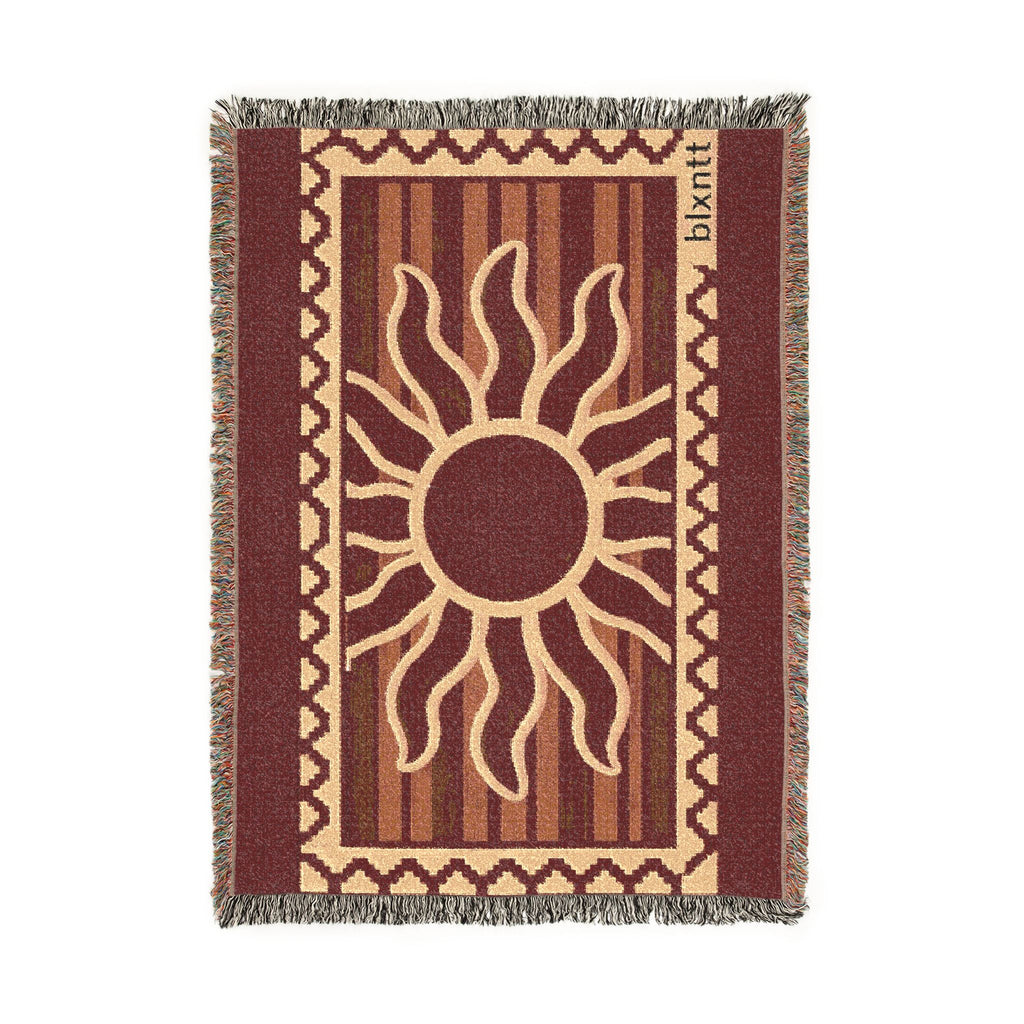 BLXNTT Red Hippie Woven Blanket #4