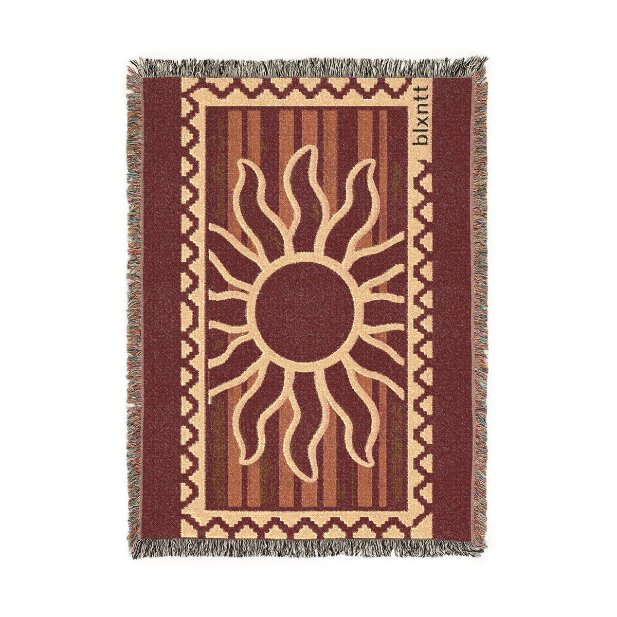 BLXNTT Red Hippie Woven Blanket #4