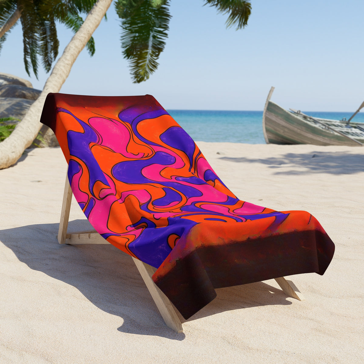 Fillmore Flow - Synthwave Beach Towel