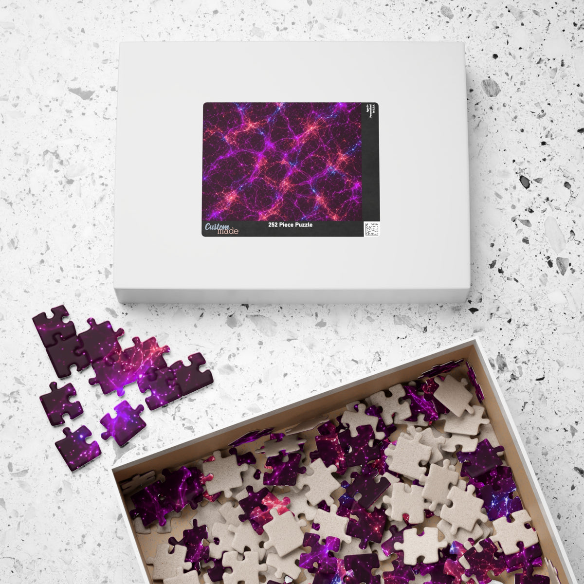 Neon Mycelium - Ember Orchid Jigsaw Puzzle