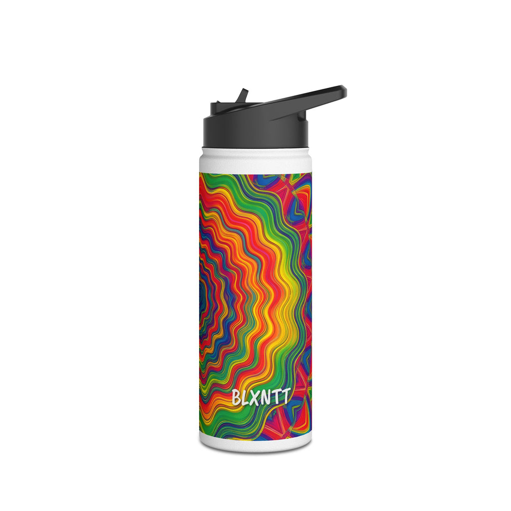 Hypnotic Rainbow Ripple Water Bottle