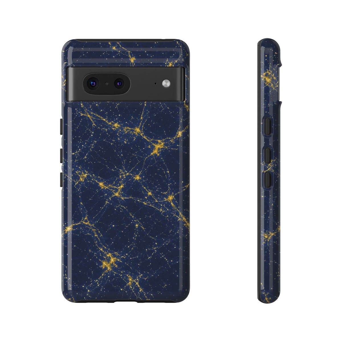 Neon Mycelium - Mustard Navy Phone Case
