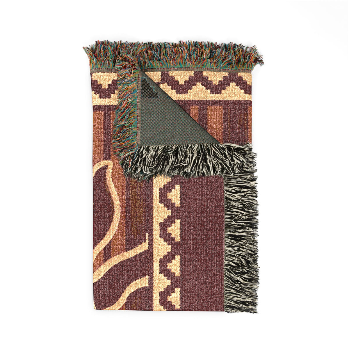 BLXNTT Red Hippie Woven Blanket #4