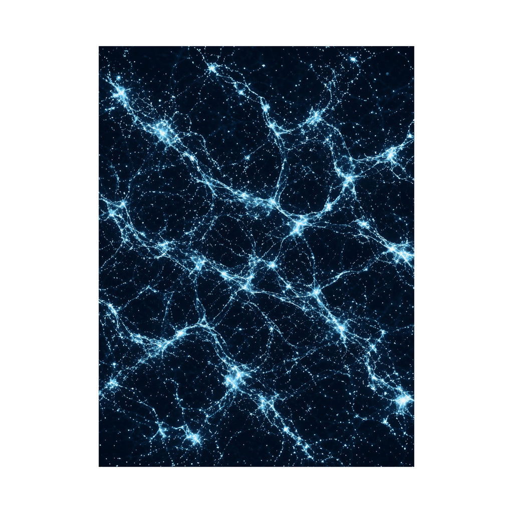 Neon Mycelium - Ice Crystal Poster