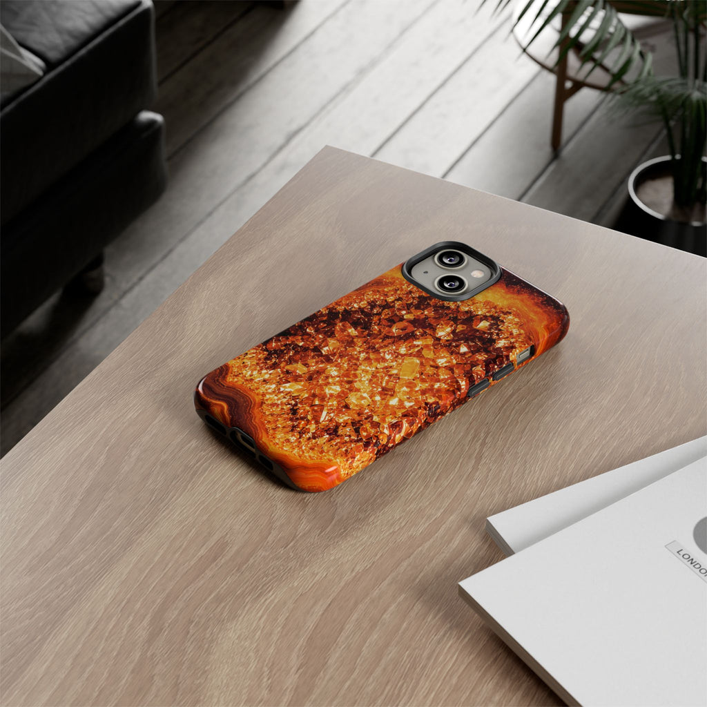 Geode Core - Molten Lava Phone Case