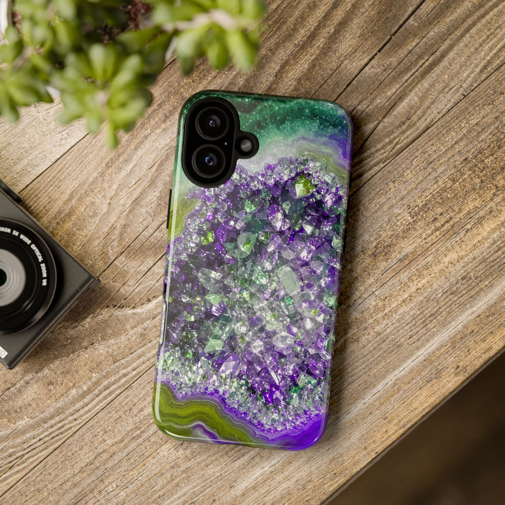 Geode Core - Ruby Emerald Phone Case