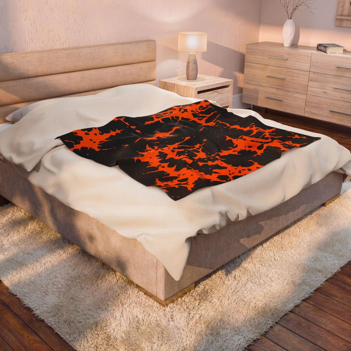 Orange Spiderweb Pumpkin Blanket