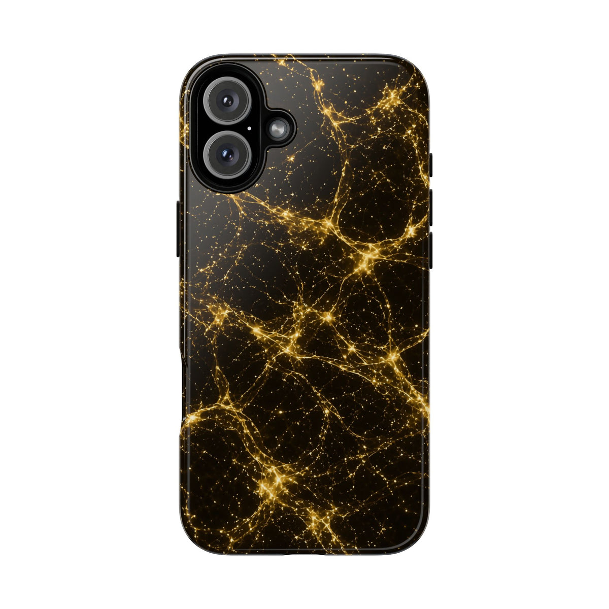 Neon Mycelium - Gold Filigree Phone Case