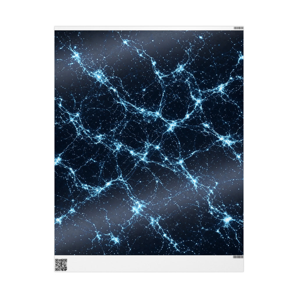 Neon Mycelium - Ice Crystal Wrapping Paper
